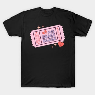 Retro Groovy Club Heartbreak Funny Anti Valentine_s Day T-Shirt
